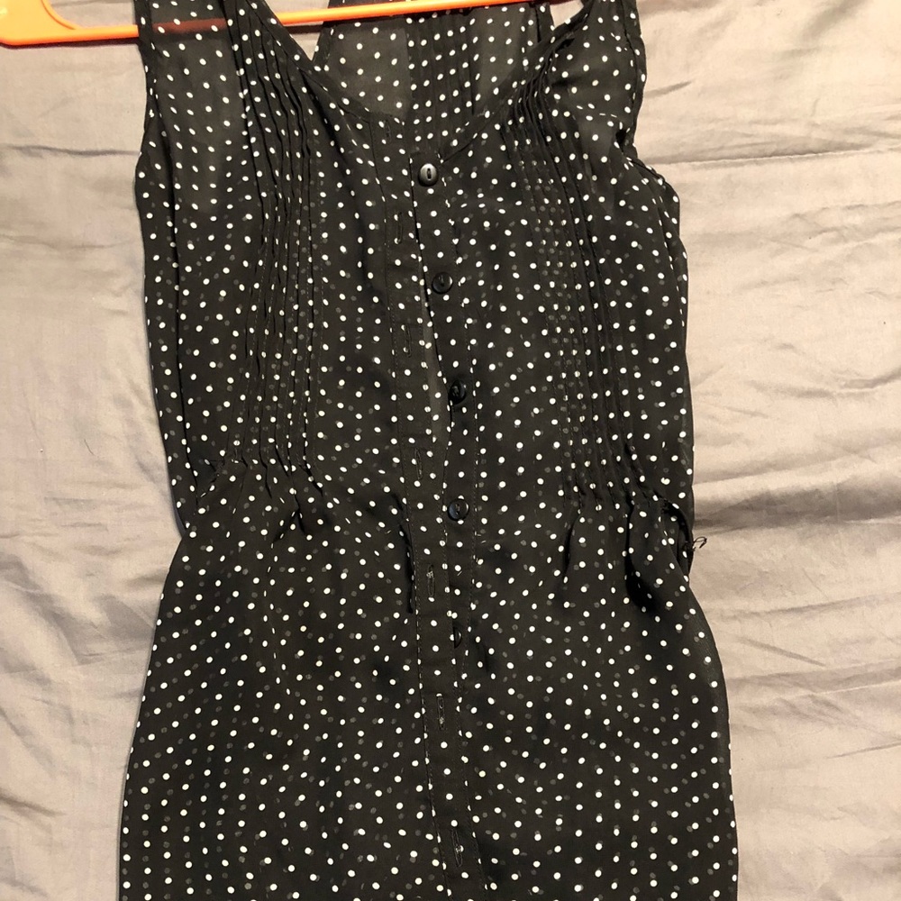 Polka dot button up blouse